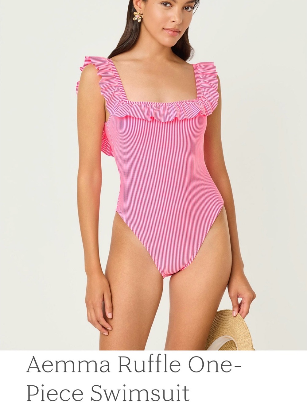 Lilly Pulitzer Pink Ruffle One-Piece Swimsuit